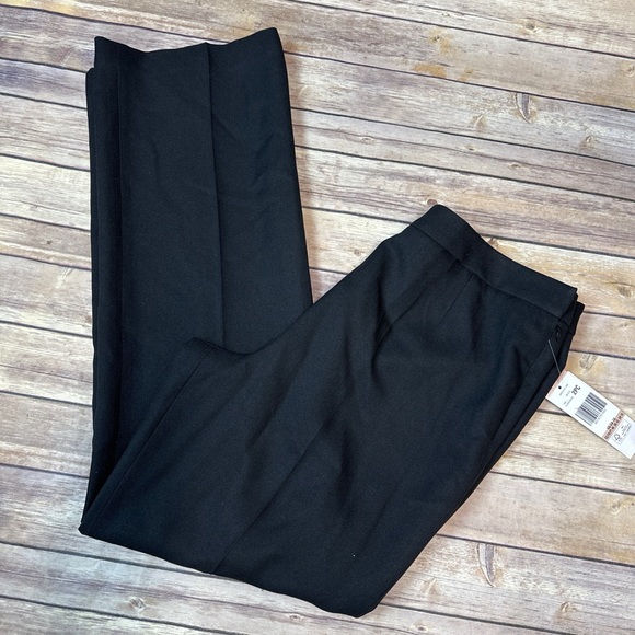 Le Suit Pants - Le Suit Women’s black Herringbone Dress Pants Straight Leg 12